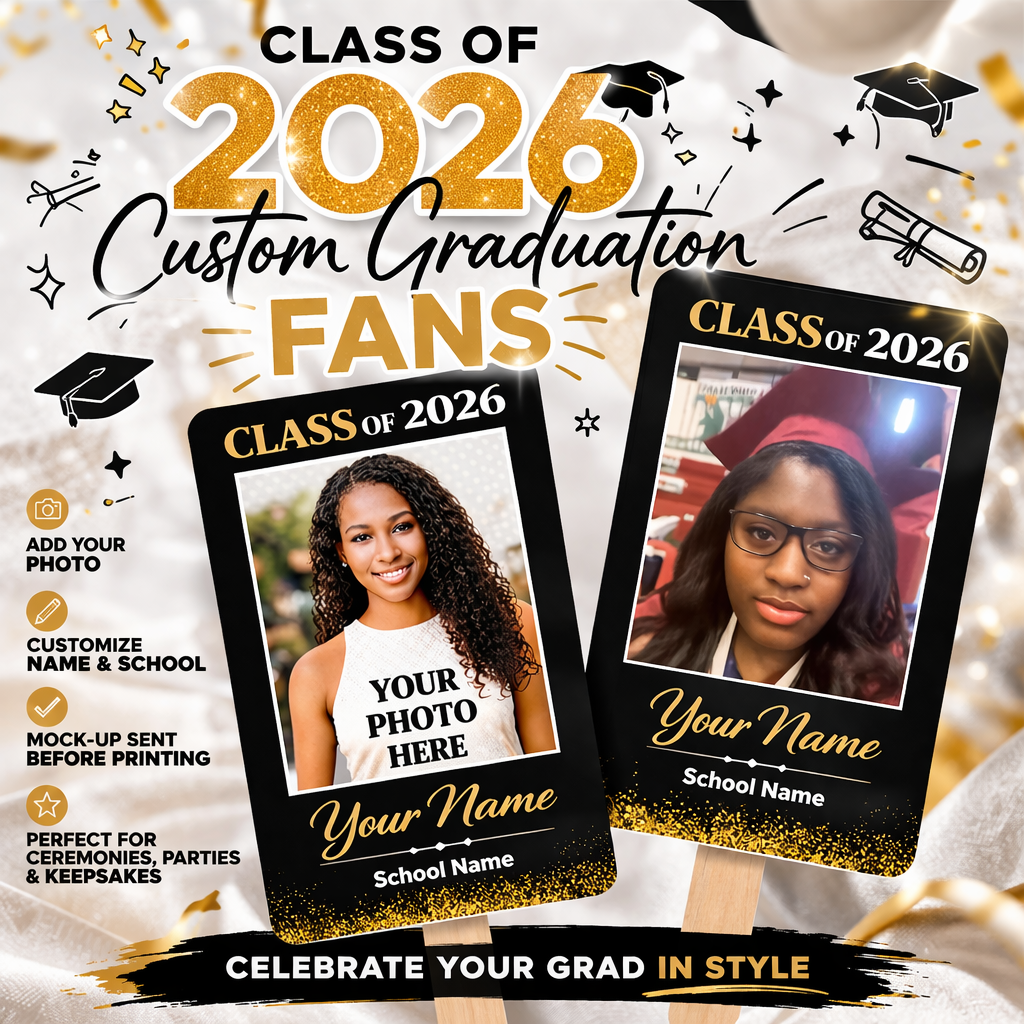 Class of 2026 Custom Hand Fans 🎓✨