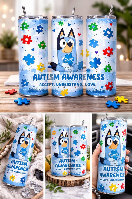 Autism Mom Life – 20oz Skinny Tumbler